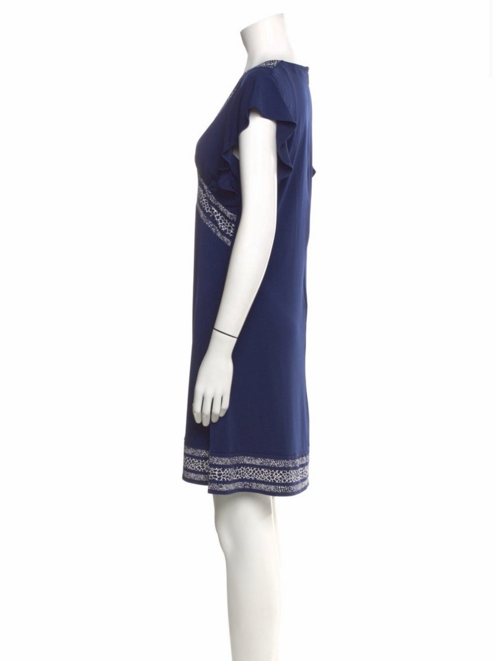 Michael Kors Navy Flutter Sleeve Dress – Size L - Picture 5 of 6